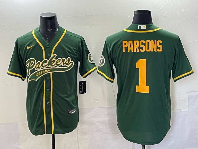 Men Green Bay Packers #1 Parson green Nike NFL 2025 jersey 01